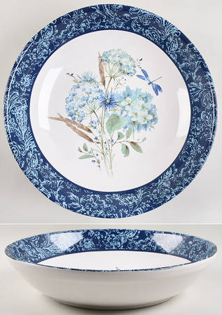 Bohemian Blue 13" Pasta Serving Bowl