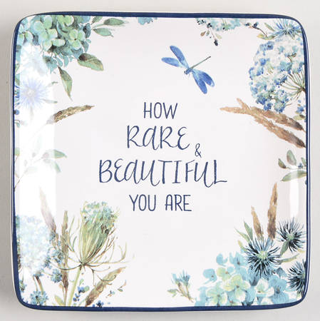 Bohemian Blue Square Canape Plate