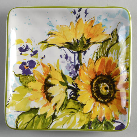 Sun Garden Square Canape Plate