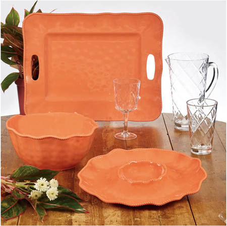 Perlette Coral 1 Piece Chip & Dip
