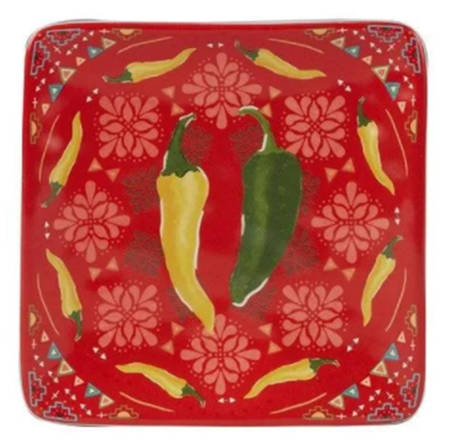 Santa Fe (Veronica Charron) Square Canape Plate