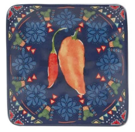Santa Fe (Veronica Charron) Square Canape Plate