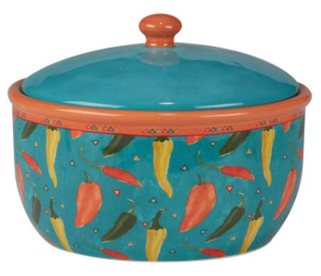 Santa Fe (Veronica Charron) Bean Pot & Lid