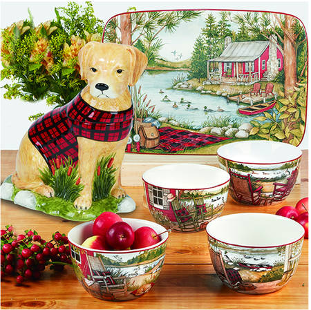 Lake Retreat Figural Cookie Jar & Lid