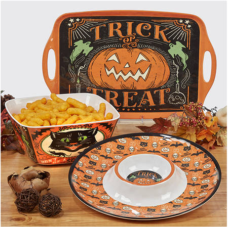 Scaredy Cat 1 Piece Melamine Chip & Dip