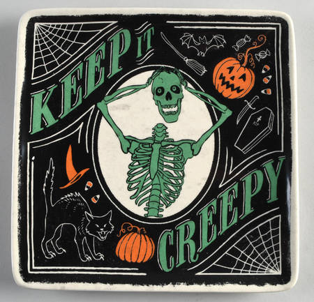 Scaredy Cat Square Salad/Dessert Plate