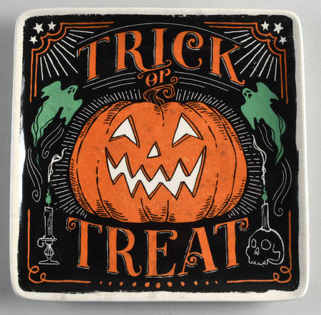 Scaredy Cat Square Salad/Dessert Plate