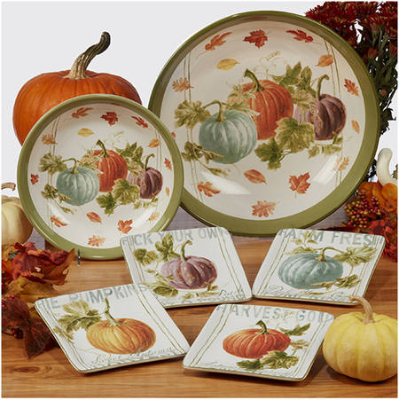 Sweet Autumn Harvest Square Canape Plate