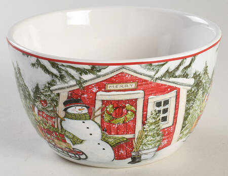 Snowman's Farmhouse Individual Ice Cream Dish