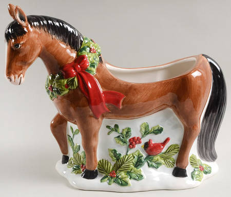 Homestead Christmas Figural Cookie Jar No Lid