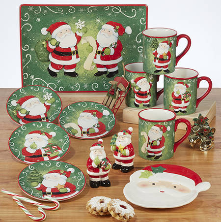 Holiday Magic Santa 14" Rectangular Serving Platter