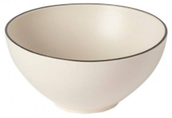 Augusta Natural (Black Trim) Soup/Cereal Bowl