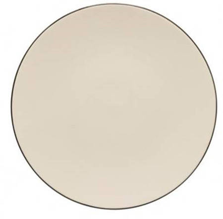 Augusta Natural (Black Trim) Service Plate (Charger/Platter)