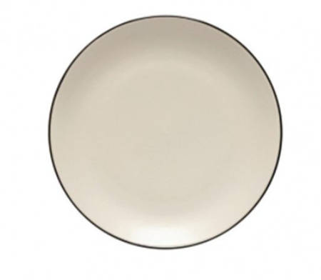 Augusta Natural (Black Trim) Bread & Butter Plate