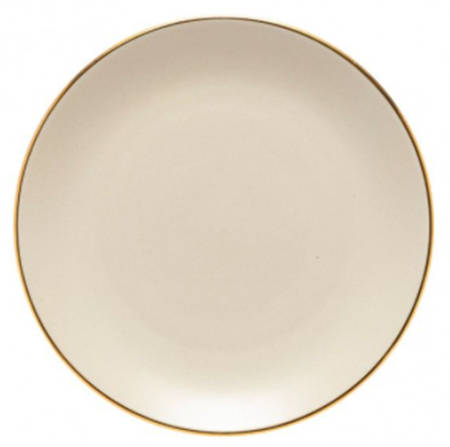 Augusta Natural (Gold Trim) Salad/Dessert Plate