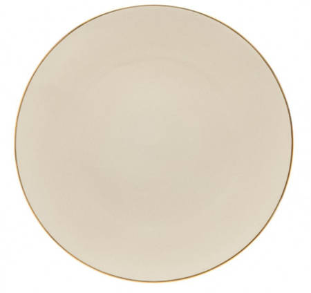 Augusta Natural (Gold Trim) Service Plate (Charger/Platter)