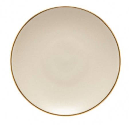 Augusta Natural (Gold Trim) Bread & Butter Plate