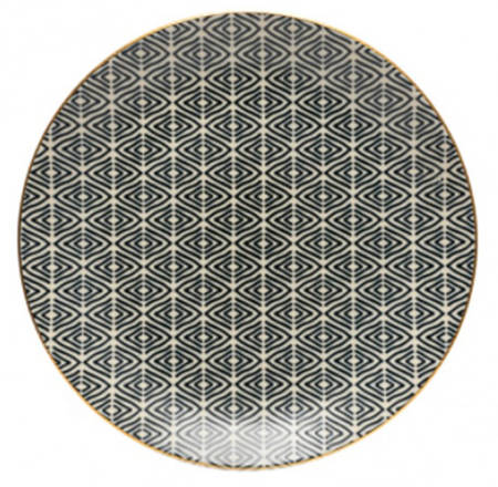 Augusta Diamond Weave (Gold Trim) Salad/Dessert Plate