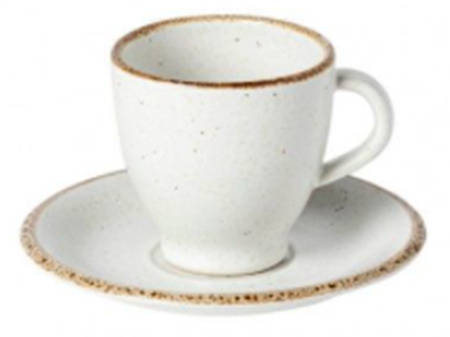 Positano White Footed Demitasse Cup & Saucer Set
