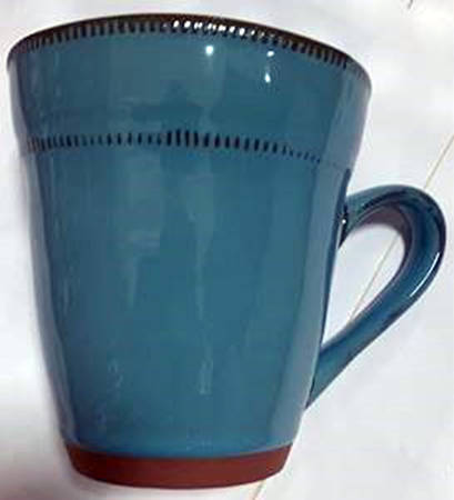 Blue Curved Rim Mug