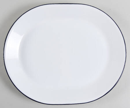 Cobalt Circles 12" Oval Serving Platter