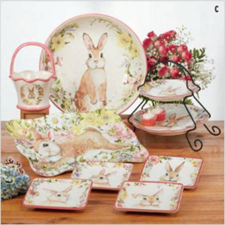 Easter Garden 13" Pasta Serving Bowl