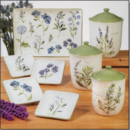 Fresh Herbs (Susan Winget) (3 Piece) Canister Set (Box Set)