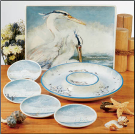 Shore Birds 16" Rectangular Serving Platter