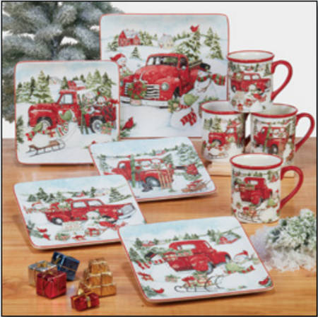 Red Truck Snowman by Certified International