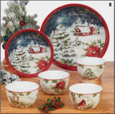 Silent Night 13" Pasta Serving Bowl