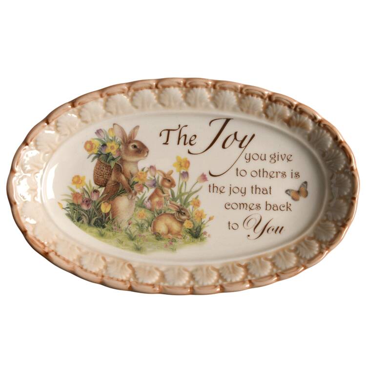 Easter Traditions 7" Oval Tray