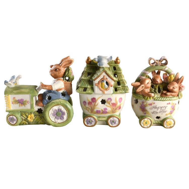 Easter Traditions (3 Piece) Ceramic Train Set