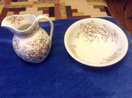 Premier Brown Wash Pitcher & Bowl Set