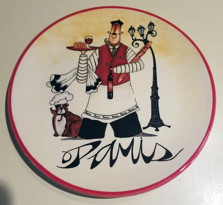 Paris Chefs Red Salad Plate