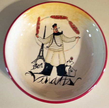 Paris Chefs Red 9" Soup/Pasta Bowl
