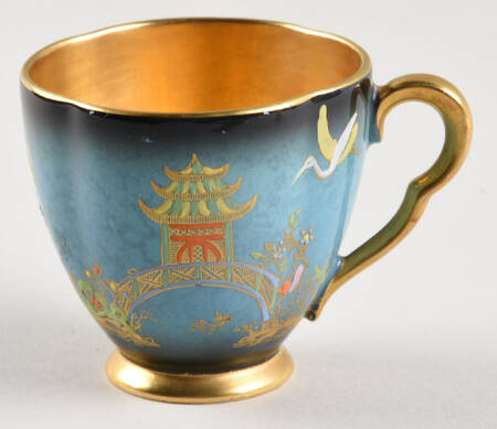 Bleu Royal (Pagoda) Footed Demitasse Cup