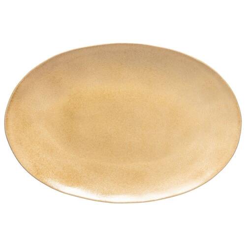 Livia Matte Champagne 18" Oval Serving Platter