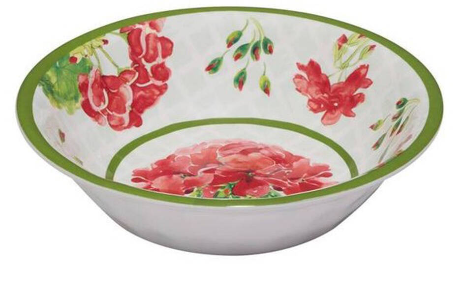 Geraniums (Melamine) 7" All Purpose Bowl