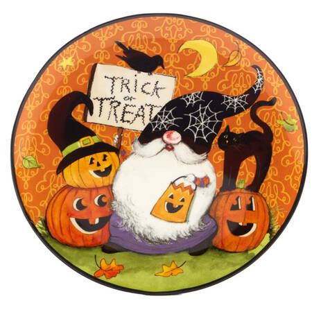 Halloween Gnomes Salad/Dessert Plate
