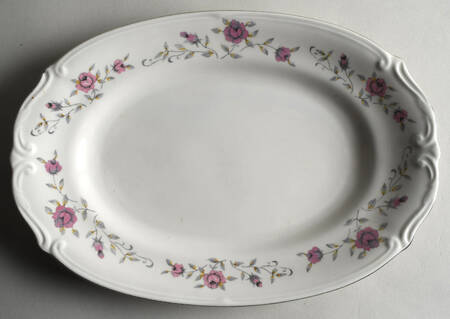 Christine Platinum 13" Oval Serving Platter