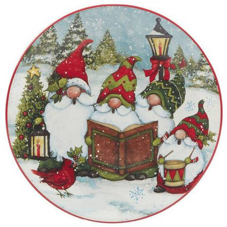 Christmas Gnomes Salad/Dessert Plate