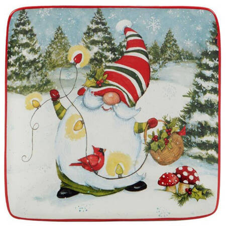 Christmas Gnomes Canape Plate