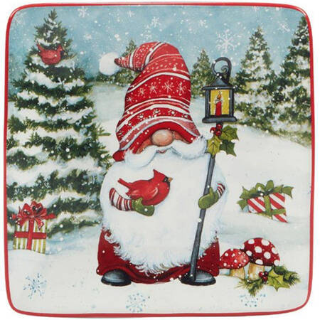 Christmas Gnomes Canape Plate