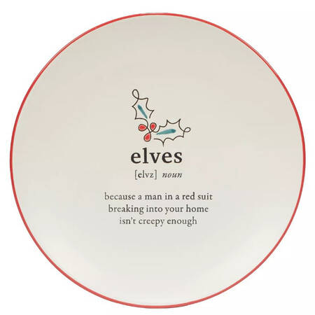 Christmas Fun Red Dessert/Pie Plate