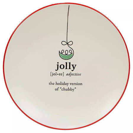 Christmas Fun Red Dessert/Pie Plate