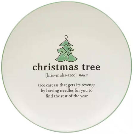 Christmas Fun Green Dessert/Pie Plate