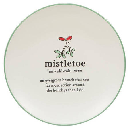 Christmas Fun Green Dessert/Pie Plate