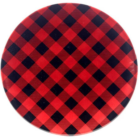 Red Buffalo Plaid (Melamine) Salad Plate