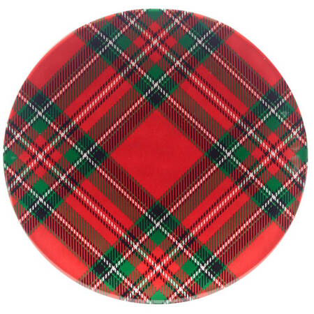 Christmas Plaid (Melamine) Salad Plate