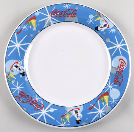 Laughing Snowman Large Dinner Plate by Coca-Cola